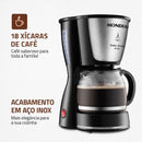 Cafeteira Elétrica Mondial Dolce Arome 18 Xícaras - Filtro Permanente, Jarra de Vidro e Corta-Pingos