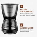 Cafeteira Elétrica Mondial Dolce Arome 18 Xícaras - Filtro Permanente, Jarra de Vidro e Corta-Pingos