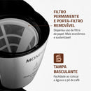Cafeteira Elétrica Mondial Dolce Arome 18 Xícaras - Filtro Permanente, Jarra de Vidro e Corta-Pingos