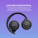 JBL Tune 520BT - Fone de Ouvido Bluetooth 5.3 On-Ear, Som Pure Bass, 57h de Bateria e Carga Rápida - Preto