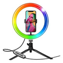 Ring Light 12 Polegadas com Tripé até 2,1m - Iluminador LED com Suporte de Celular e Controle Remoto