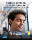 Fone Anker Soundcore P30i TWS Bluetooth 5.4 — Cancelamento de Ruído ANC 42 dB, Até 45h de Bateria, Estojo 2-em-1 com Suporte de Celular — Preto