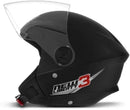 Capacete Aberto Pro Tork New Liberty Three — Preto Fosco, Viseira Cristal 2 mm, Certificado Inmetro