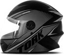 Capacete Fechado Pro Tork R8 com Viseira — Preto/Prata Fosco, Certificado Inmetro