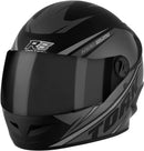 Capacete Fechado Pro Tork R8 com Viseira — Preto/Prata Fosco, Certificado Inmetro