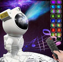 Projetor Astronauta Galaxy - Luminária LED de Nebulosa e Estrelas com Bluetooth, Controle Remoto e Rotação 360°