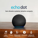 Amazon Echo Dot 5ª Geração Smart Speaker com Alexa — Alto-falante de 44 mm, Sensor de Temperatura, Wi-Fi Dual Band — Preto