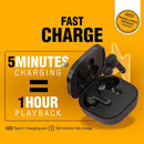 Fone de Ouvido Bluetooth QCY T13 TWS Original — Até 40h de Bateria, 4 Microfones ENC, Touch e App QCY — Preto