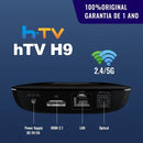 TV Box HTV H9 4K Ultra HD — Android 14, Controle por Voz, AI-SR e AV1 Super HD