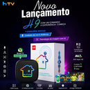 TV Box HTV H9 4K Ultra HD — Android 14, Controle por Voz, AI-SR e AV1 Super HD