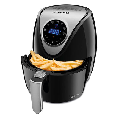Air Fryer Mondial Family IV Inox Digital Touch 3,5L 1500W — Fritadeira Sem Óleo Compacta