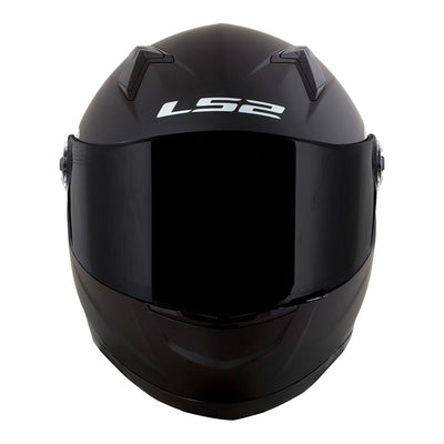 Capacete Integral LS2 FF358 Classic Monocolor — Preto Fosco, Viseira Flat Anti-Riscos, 4 Estrelas SHARP, Certificado Inm