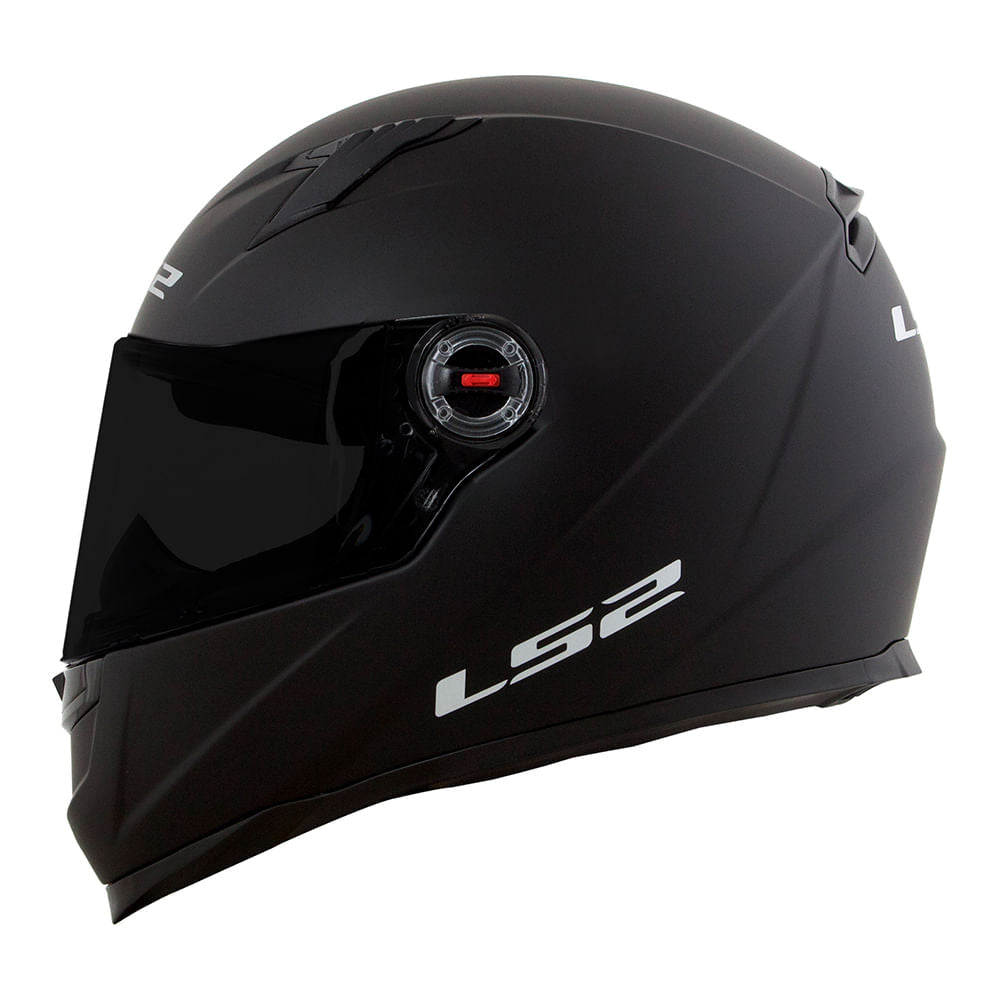 Capacete LS2 FF358 Classic Preto Fosco perfil esquerdo