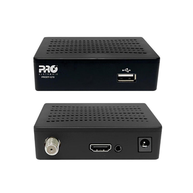Conversor Digital de TV Proeletronic PRODT-1270 Full HD (HDMI, A/V, Gravação USB)