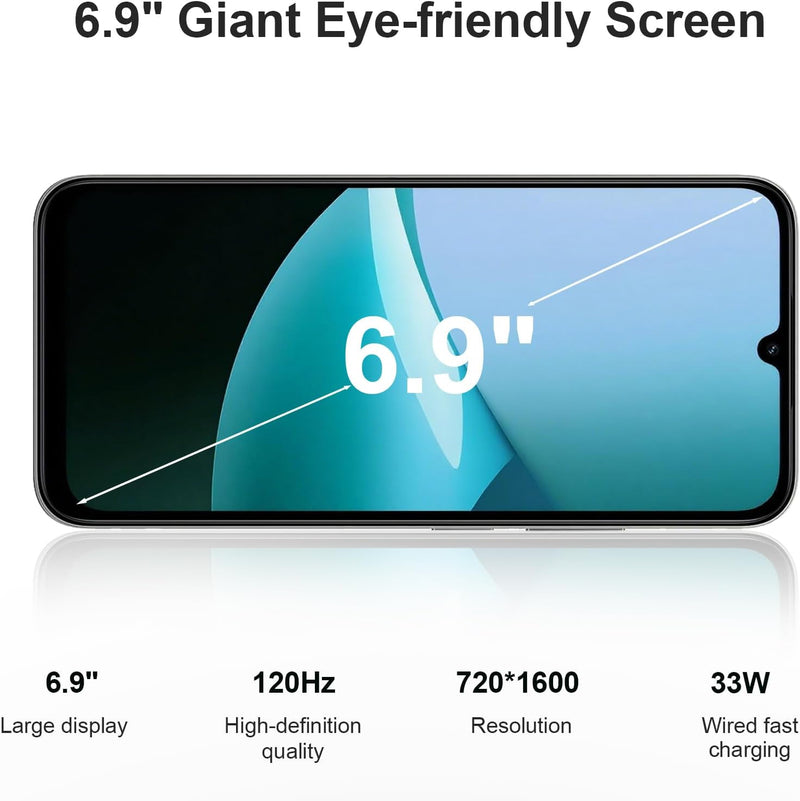 Smartphone Xiaomi Redmi 15C 128GB 6GB RAM Dual SIM — Tela 6.9" 120Hz, Câmera 50MP, Bateria 6000mAh — Preto Meia-Noite (Novo, Lacrado, Garantia, Versão Global)
