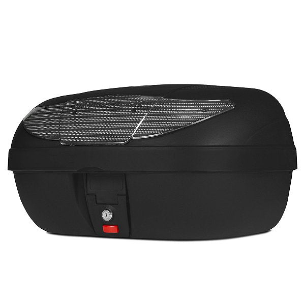 Baú de Moto Pro Tork Smart Box 2 45 Litros com Base e Chave — Bauleto Universal Preto com Lente Refletiva e Defletor