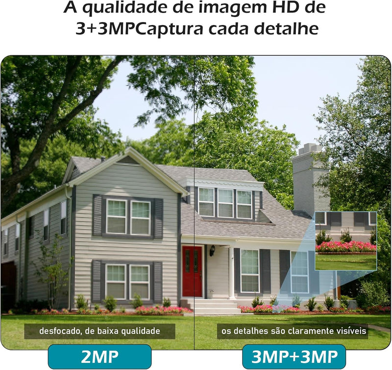 Câmera de Segurança Wi-Fi Externa Full HD - À Prova d'Água, Visão Noturna e App no Celular