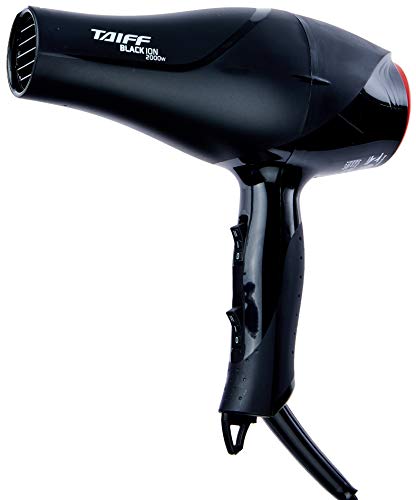 Secador de Cabelo Taiff Black Ion 2000W Profissional - Motor AC, Íons Negativos, 2 Velocidades e 2 Temperaturas