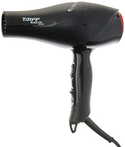 Secador de Cabelo Taiff Black Ion 2000W Profissional - Motor AC, Íons Negativos, 2 Velocidades e 2 Temperaturas