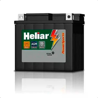 Bateria de Moto Heliar HTZ6L 12V 5Ah Selada AGM — Honda CG 160/150/125, Biz, Bros 160, XRE 190, PCX 150