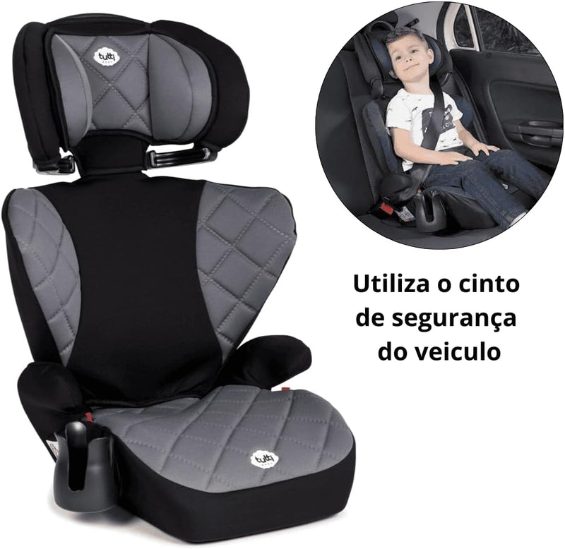 Cadeirinha para Auto Tutti Baby Triton II 15 a 36 kg (Grupos II e III) — Preto e Cinza ou Azul