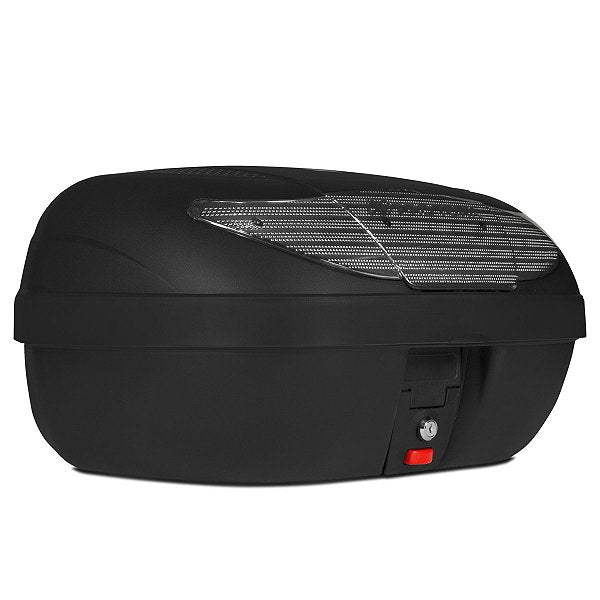 Baú de Moto Pro Tork Smart Box 2 45 Litros com Base e Chave — Bauleto Universal Preto com Lente Refletiva e Defletor