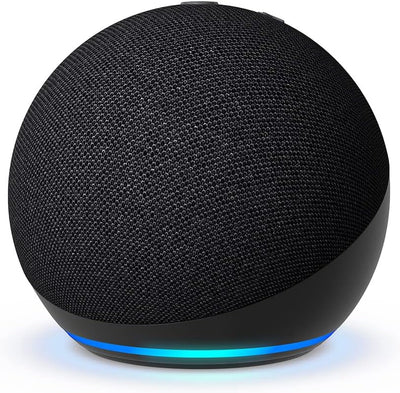 Amazon Echo Dot 5ª Geração Smart Speaker com Alexa — Alto-falante de 44 mm, Sensor de Temperatura, Wi-Fi Dual Band — Preto