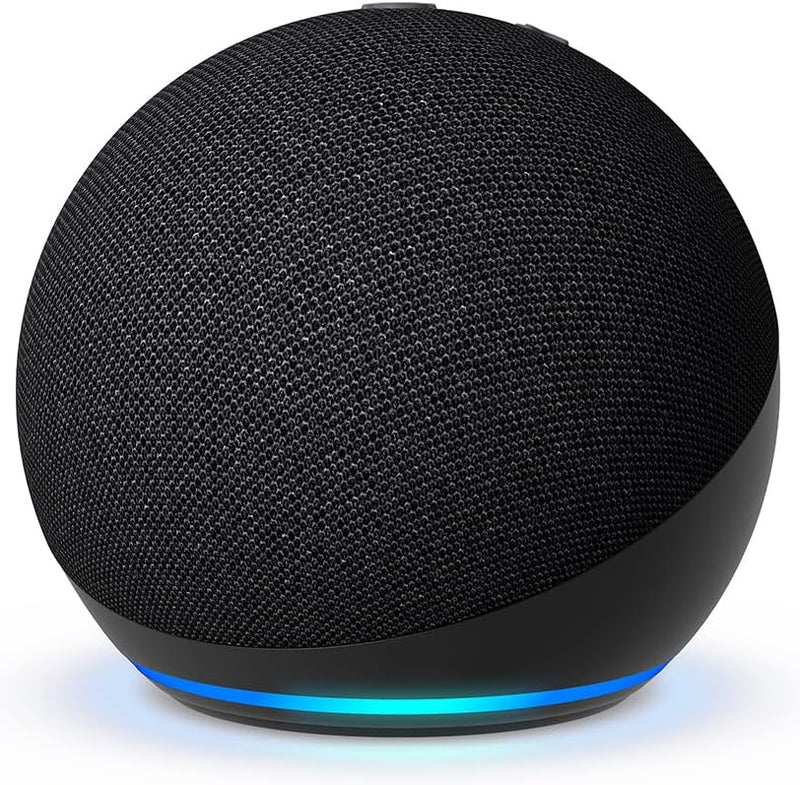 Amazon Echo Dot 5ª Geração Smart Speaker com Alexa — Alto-falante de 44 mm, Sensor de Temperatura, Wi-Fi Dual Band — Preto