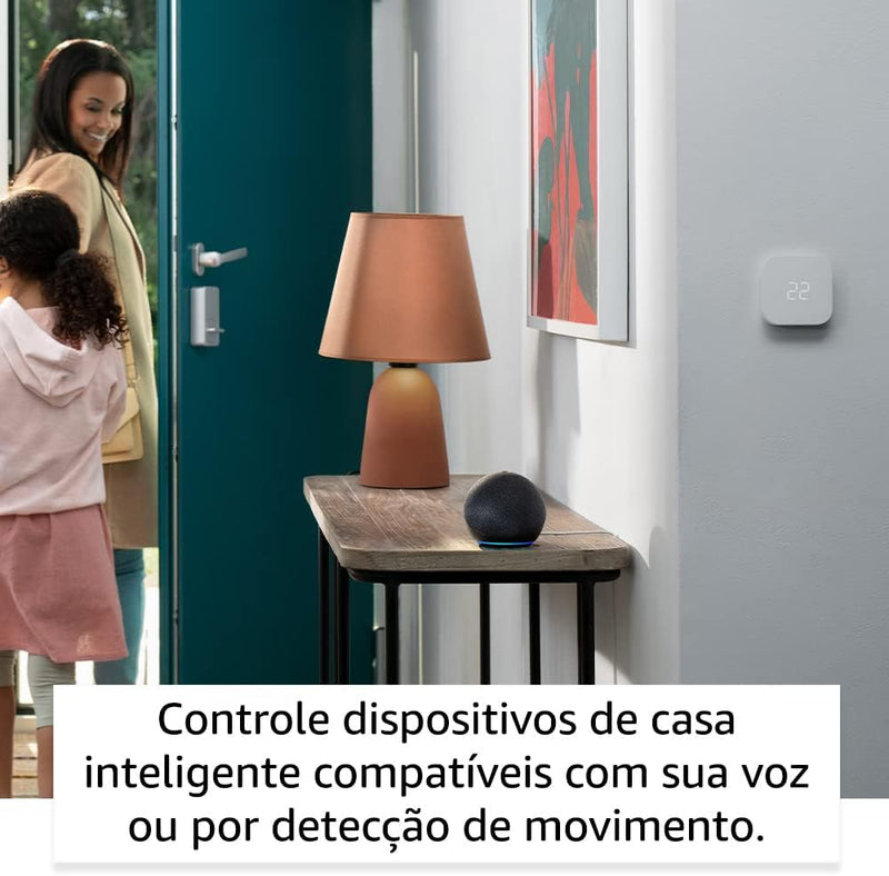 Amazon Echo Dot 5ª Geração Smart Speaker com Alexa — Alto-falante de 44 mm, Sensor de Temperatura, Wi-Fi Dual Band — Preto