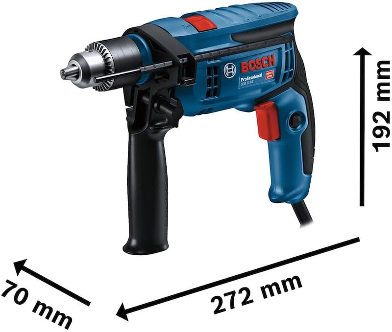 Furadeira de Impacto Bosch GSB 13 RE 750W 1/2 Pol com Maleta — Professional, 127V ou 220V