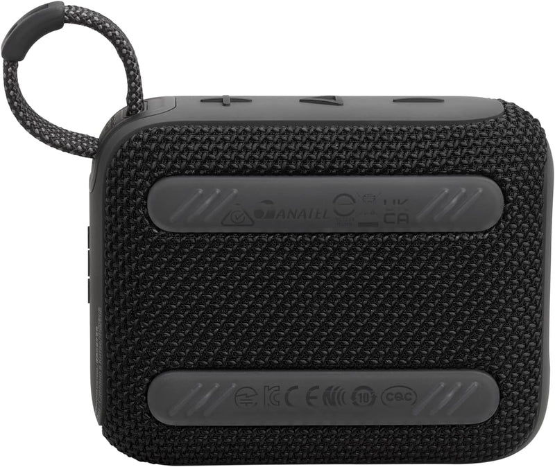 Caixa de Som Bluetooth JBL Go 4 Original — JBL Pro Sound, IP67 À Prova D'água e Poeira, Até 7h de Bateria e Auracast — Preta