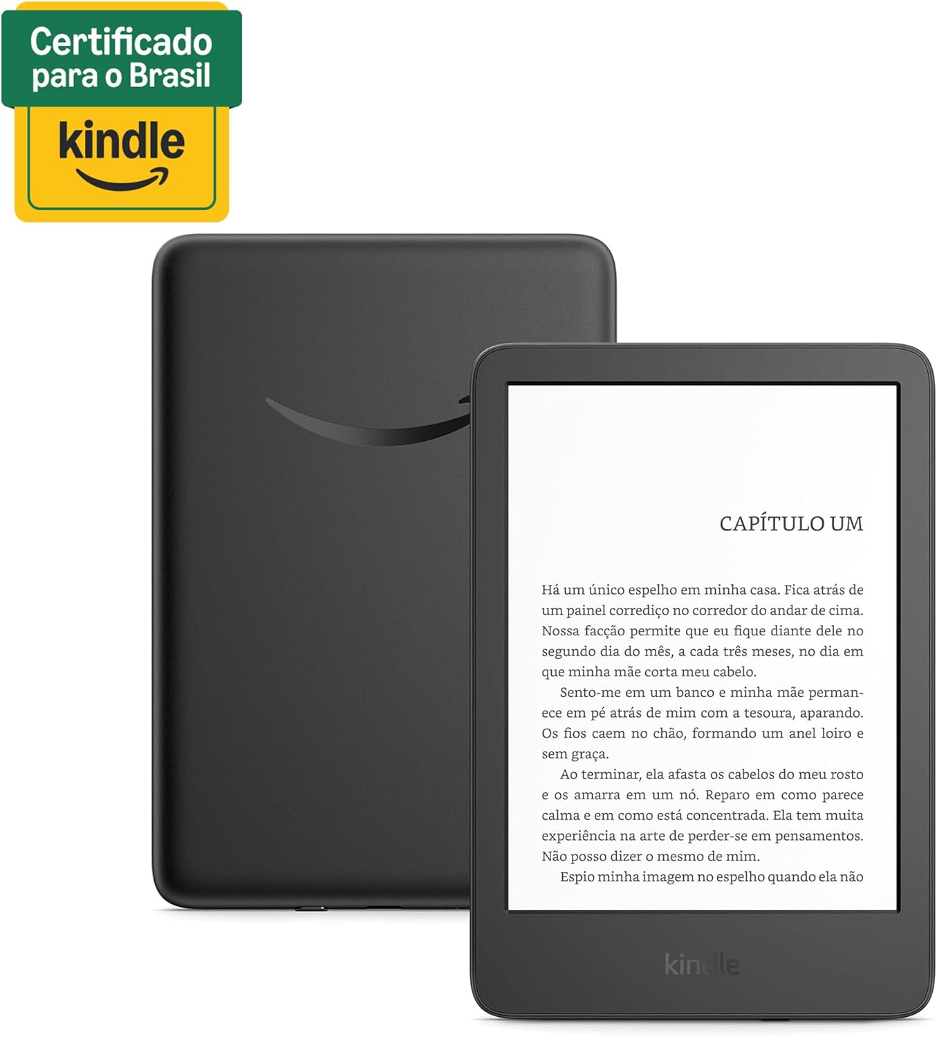 Kindle 16 GB preto com selo Certificado para o Brasil