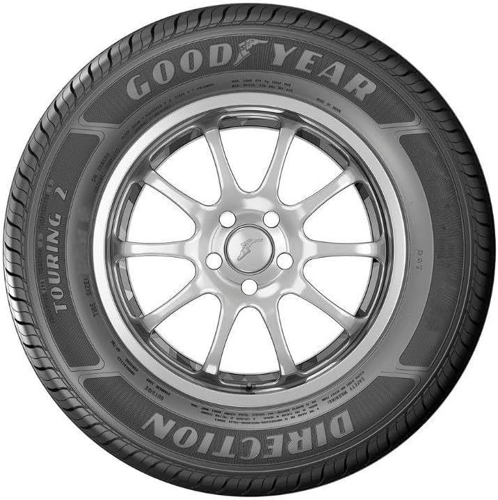 Pneu Goodyear Direction Touring 2 visto de lado com marcações Goodyear