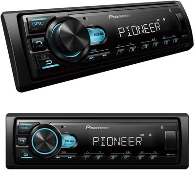 Rádio Pioneer MVH-145BR Som Automotivo — MP3 Player 1-DIN com Bluetooth 5.4, USB Frontal, FM RDS e 4x23W RMS — Preto
